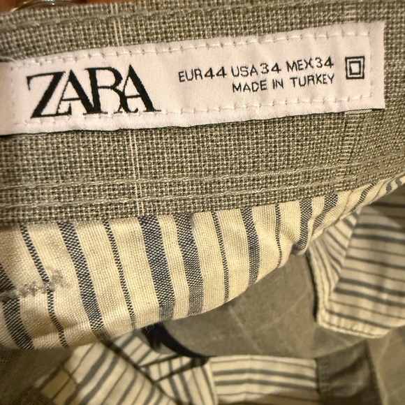 Zara Men's Gray Plaid Dress Pants - Picture 3 of 3
